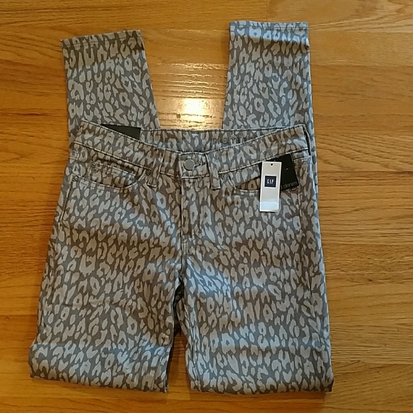 GAP Leopard Print Skinny Jeans - Picture 1 of 4